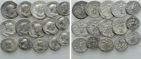 15 Roman Coins. 

Obv: .
Rev: .

. 

Condition: See picture.

Weight: g.
 Diameter: mm.