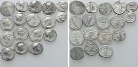 17 Roman and Greek Coins; Including Caesar. 

Obv: .
Rev: .

. 

Condition: See picture.

Weight: g.
 Diameter: mm.