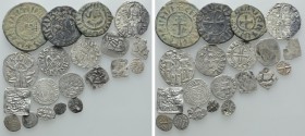 20 Medieval Coins. 

Obv: .
Rev: .

. 

Condition: See picture.

Weight: g.
 Diameter: mm.