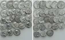 25 Roman Antoniniani and Denarii. 

Obv: .
Rev: .

. 

Condition: See picture.

Weight: g.
 Diameter: mm.