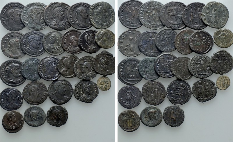 Circa 25 Roman Coins. 

Obv: .
Rev: .

. 

Condition: See picture.

Wei...