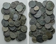 Circa 50 Roman Coins. 

Obv: .
Rev: .

. 

Condition: Very fine.

Weight: g.
 Diameter: mm.