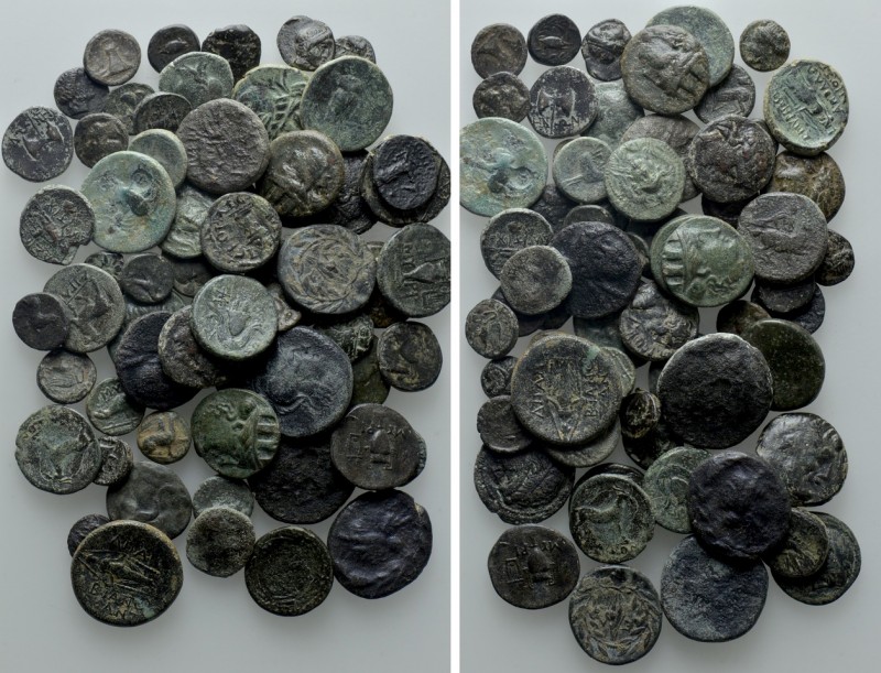 Circa 66 Greek Coins. 

Obv: .
Rev: .

. 

Condition: See picture.

Wei...