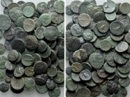 Circa 95 Greek Coins. 

Obv: .
Rev: .

. 

Condition: See picture.

Weight: g.
 Diameter: mm.