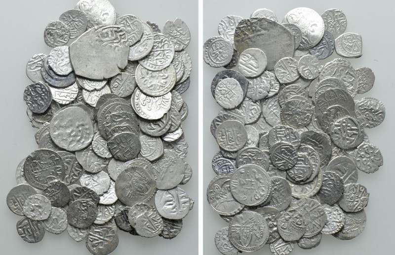 Circa 100 Ottoman Coins. 

Obv: .
Rev: .

. 

Condition: See picture.

...