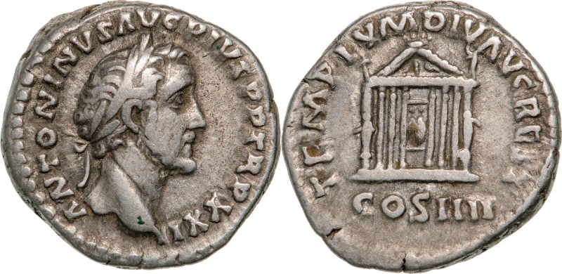 ROMAN EMPIRE
Antoninus Pius (138-161 AD), AR Denarius (3.3g) struck 159 AD, Rom...