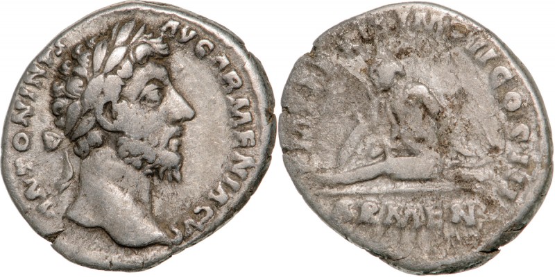 ROMAN EMPIRE
Marcus Aurelius (161-180), AR Denarius (2.8g) struck 164 AD, Rome...