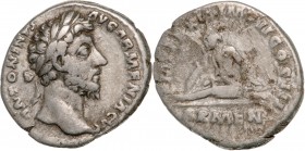 ROMAN EMPIRE
Marcus Aurelius (161-180), AR Denarius (2.8g) struck 164 AD, Rome
ANTONINVS AVG ARMENIACVS Bare head right / PM TRP XVIII IMP II COS II...