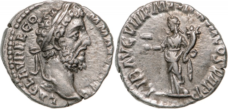 ROMAN EMPIRE
Commodus (177-192 AD), AR Denar (2,7g) struck 186 AD, Rome
 L AEL...