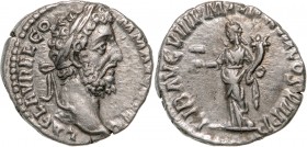ROMAN EMPIRE
Commodus (177-192 AD), AR Denar (2,7g) struck 186 AD, Rome
 L AEL AVREL COMM AVG P FEL laureate head right / LIB AVG VIII PM TRP XVII C...