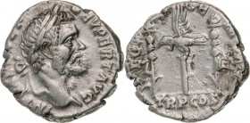ROMAN EMPIRE
Septimius Severus (193-211), AR Denarius (2,4g) struck 193 AD, Rome
 IMP CAE L SEP SEV PERT AVG Laureate head right / LEG XIIII GEM M V...