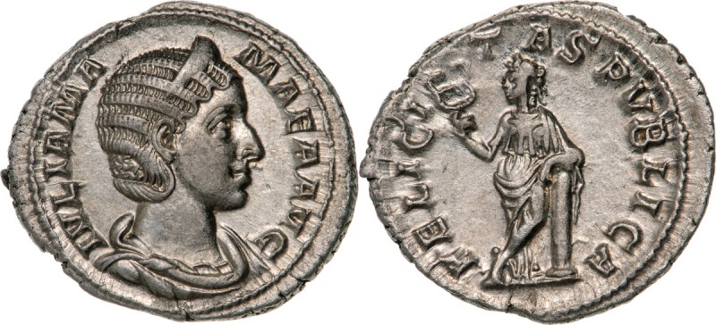 ROMAN EMPIRE
Julia Mamaea (222-235AD), AR Denarius (3,1g), Rome 
IVLIA MAMAEA ...