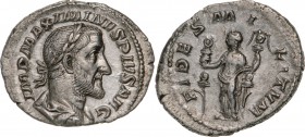 ROMAN EMPIRE
Maximinus I. Thrax (235-238AD), AR Denarius (2,2g), struck 235-236AD, Rome
IMP MAXIMINVS PIVS AVG laureate, draped and cuirassed bust r...