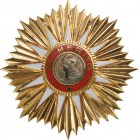 ARGENTINA
ORDER OF MAY
Grand Cross Star, 1st Class, 2nd Type, insttitued in 1957. Breast Star, Silver, 79 mm, central medallion gilt silver, enamele...