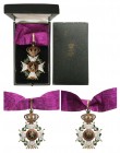 BELGIUM
ORDER OF LEOPOLD
Commander`s Cross, 3rd Class, instituted in 1832. Neck Badge, 88x58 mm, GOLD, 38 g, both central medallions Gold, both side...