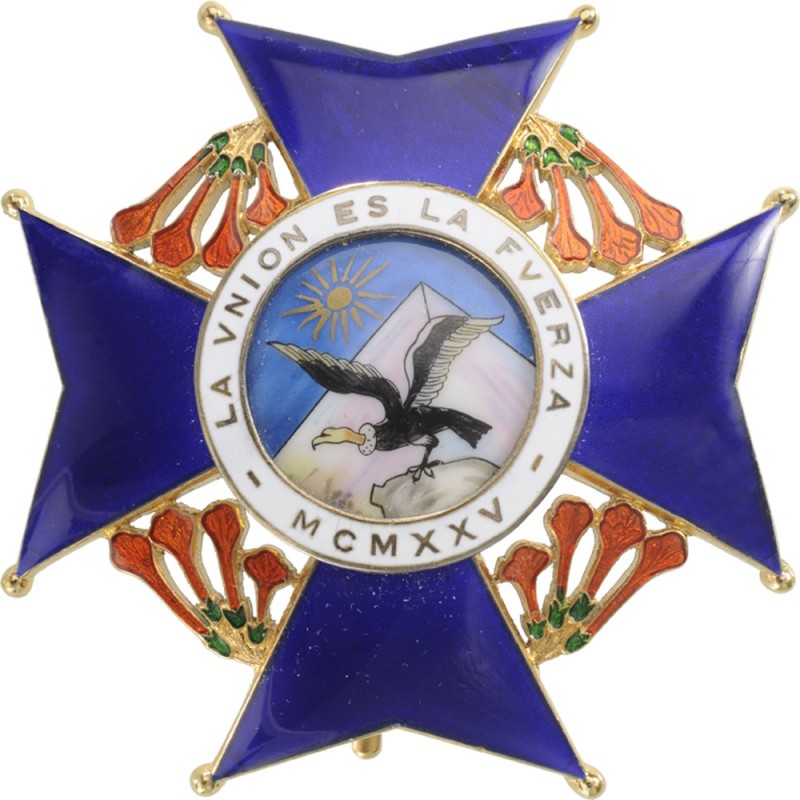 BOLIVIA
NATIONAL ORDER OF THE CONDOR OF THE ANDES
Grand Cross or Grand Officer...