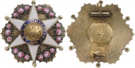 BRAZIL
ORDER OF THE ROSE
Dignitary Breast Star, instituted in 1829. Breast Star, 55 mm, GOLD, superimposed parts Gold, enameled, central medallion e...