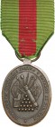 BRAZIL
Medal for Military Valor, instituted in 1868
Breast Badge, 35x26 mm, Bronze, obverse depicting a trophy of arms and flags, legend "EXERTICO E...