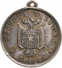CHILE
PRIZE OF MILITARY SCHOOL
Breast Badge, 30 mm, Silver, original suspension ring. Very early medal! R! I-
Estimate: 250 - 500