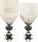 FRANCE
DECORATION OF THE LILY, instituted in 1814
Breast Badge, 14 mm, Silver, both sides enameled (small cracks in the white enamel), original susp...