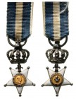 FRANCE
DECORATION OF THE FIDELITY, instituted in 1815
Miniature. Breast Badge, Silver, 13 mm, both sides enameled (minor cracks), both central medal...