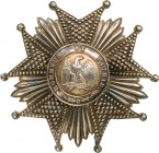 FRANCE
ORDER OF THE LEGION OF HONOR
Grand Cross Star, 2nd Empire (1852-1870). Breast Star, 94,0 mm, Silver, chiselled and piercedrays, centre medall...