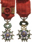 FRANCE
ORDER OF THE LEGION OF HONOR
Grand Cross Miniature with Diamond, 4th Republic (1940-1959), 1st Class. Breast Badge, 24x15 mm, gilt Silver, en...