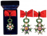 FRANCE
ORDER OF THE LEGION OF HONOR
Commander`s Cross de Luxe, 4th Republic, instituted in 1951. Neck Badge, gilt Silver, 82x54 mm, enameled, French...
