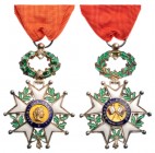 FRANCE
ORDER OF THE LEGION OF HONOR
Knight`s Cross, 4th Republic (1951-1958), 5th Class, Luxury Model. Breast Badge, Silver, 41 mm, French hallmark ...