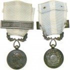 FRANCE
Colonial Medal, instituted in 1893
Breast Badge, 26 mm, Silver, private fabrication, original suspension ring and ribbon with "Afrique Occide...