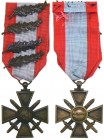 FRANCE
War Cross for Overseas Combatants
Breast Badge, 32 mm, Bronze, original suspension ring and ribbon with four palms. Rare! I R!
Estimate: 200...