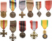 FRANCE
A Veteran's Group
A highly decorated veteran group of 11 Medals. France, Military Medal 3rd Republic; World War I Victory Medal (signed Morlo...