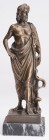 FRANCE
Bronze statuette
Clear patina, representing a character in toga and caduceus, probably Hippocrates father of medicine. Marble base, height 24...