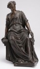 FRANCE
Allegory of agriculture
Beautiful hollow bronze, draped figure, chiseled cast iron. No pedestal, probably a decorative piece of a mantel cloc...