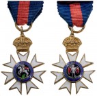 GREAT BRITAIN
THE MOST DISTINGUISHED ORDER OF SAINT MICHAEL AND SAINT GEORGE
Knight`s Cross, Miniature, instituted in 1818. Breast Badge, bronze gil...