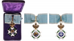 GREECE
ORDER OF THE REDEEMER
Commander's Cross, 2nd Type, instituted in 1833. Neck Badge, 74x46 mm, GOLD, ca. 23 g., enameled, centre medallion with...