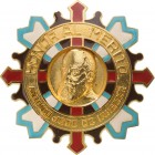 GUATEMALA
Order of Antonio Jos? de Irisarri
Grand Cross Star. Breast Star, 75 mm., gilt Copper, enameled centre medallion gilt, the reverse, with ve...