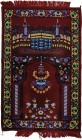 ISLAMIC ART
Wool Muslim prayer rug
Wool Muslim prayer rug on mechanical frame, figurative decoration about the holy place of the Kaaba "al-ajar al-A...