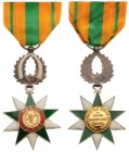IVORY COAST
ORDER OF MERIT
Knight`s Cross, 5th Class, instituted in 1970. Breast Badge, 37 mm, silver, hallmarked "950" and maker`s mark "Adrien Cho...