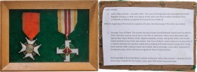 LATVIA
Personnal Group of 2. Cross of Recognition, instituted in 1938 and Cross of Merit of Aizsargi, instituted in 1930
Breast Badges, 40 mm., Silv...