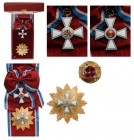 LUXEMBOURG
ORDER OF MERIT OF THE GRAND DUCHY OF LUXEMBURG
Grand Cross Set, 1st Class, instituted in 1961. Sash Badge, 57x50 mm, gilt Silver, both si...