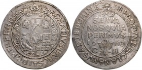 ROMANIA - TRANSYLVANIA
Achatius Barcsay (1659-1660)
Taler 1660 CB, Kronstadt (Brasov), Silver, 27.7 g. Av.:ACHATIVS-BARCSAI-D-G-P-T-R-P-R-H-D-SC- Rv...