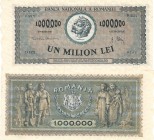 ROMANIA
1000000 Lei (16.4.1947) dated 16th of April 1947
Pick 60a. UNC-Estimate: 50 - 100