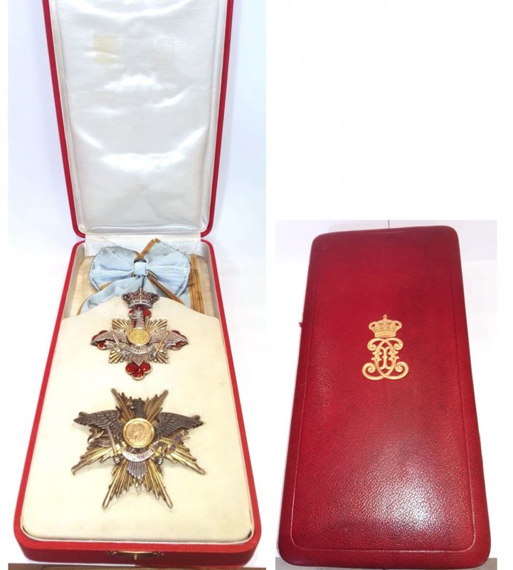 ROMANIA
ORDER OF CAROL I (1906) 
Grand Cross Set, intituted in 1906. Sash Badg...