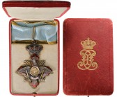 ROMANIA
ORDER OF CAROL I, 1906
Commander Cross, intituted in 1906. Neck Badge, 87x70 mm, gilt Silver, both sides enameled, cross and the scarf with ...