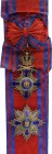 ROMANIA
ORDER OF THE STAR OF ROMANIA, 1864
Grand Cross Set, 1st Model (1877), for Military in Time of Peace. Sash Badge, 122x77 mm, Silver gilt, mak...