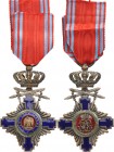ROMANIA
ORDER OF THE STAR OF ROMANIA, 1864
Knight's Cross, 1st Model, Military in time of Peace. Breast Badge, 67x42 mm, Bronze silvered, both sides...