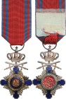 ROMANIA
ORDER OF THE STAR OF ROMANIA, 1864
Knight 's Cross, 1st Model, for Military in Time of Peace. Breast Badge, 65x40 mm, both sides red enamele...