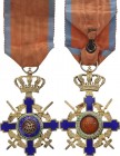 ROMANIA
ORDER OF THE STAR OF ROMANIA, 1864
Officer 's Cross, 2nd Model (1932), for Military in Time of War. Breast Badge, 62x40 mm, Silver gilt, bot...
