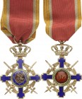 ROMANIA
ORDER OF THE STAR OF ROMANIA, 1864
Officer 's Cross, 2nd Model (1938), for Military. Breast Badge, 62x42 mm, Silver gilt, hallmarked "crown"...
